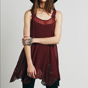 Free People sheer slip dress